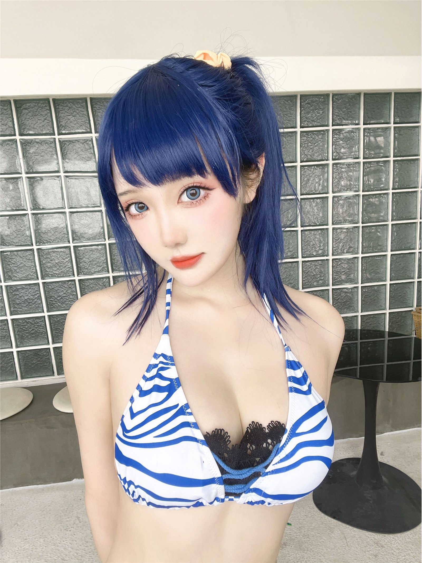 Momoko SunflowerGuaxi Sauce Baoduo Six FlowersXintiaoxi Swimsuit Gullit Self Photo(28)